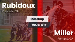 Matchup: Rubidoux  vs. Miller  2018