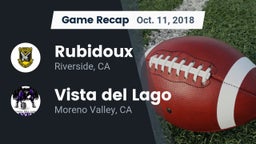 Recap: Rubidoux  vs. Vista del Lago  2018