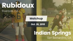 Matchup: Rubidoux  vs. Indian Springs  2018