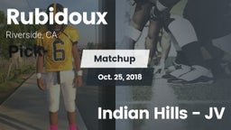 Matchup: Rubidoux  vs. Indian Hills - JV 2018