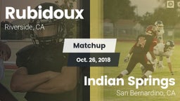 Matchup: Rubidoux  vs. Indian Springs  2018