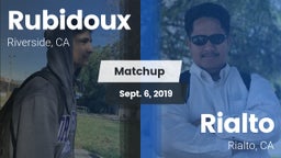 Matchup: Rubidoux  vs. Rialto  2019