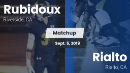 Matchup: Rubidoux  vs. Rialto  2019