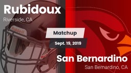 Matchup: Rubidoux  vs. San Bernardino  2019