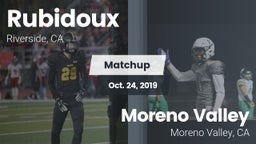 Matchup: Rubidoux  vs. Moreno Valley  2019
