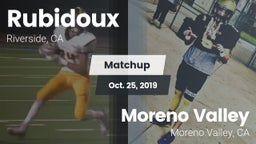 Matchup: Rubidoux  vs. Moreno Valley  2019