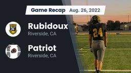 Recap: Rubidoux  vs. Patriot  2022