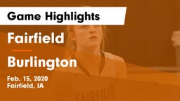 Fairfield  vs Burlington Game Highlights - Feb. 15, 2020