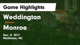 Weddington  vs Monroe  Game Highlights - Dec. 8, 2017