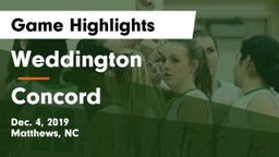 Weddington  vs Concord  Game Highlights - Dec. 4, 2019