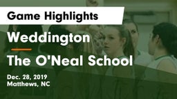 Weddington  vs The O'Neal School Game Highlights - Dec. 28, 2019