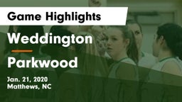 Weddington  vs Parkwood  Game Highlights - Jan. 21, 2020