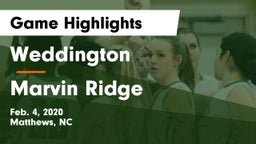 Weddington  vs Marvin Ridge Game Highlights - Feb. 4, 2020