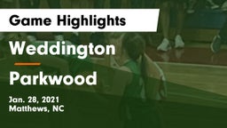 Weddington  vs Parkwood Game Highlights - Jan. 28, 2021
