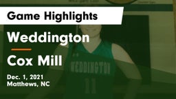 Weddington  vs Cox Mill  Game Highlights - Dec. 1, 2021