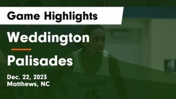 Weddington  vs Palisades  Game Highlights - Dec. 22, 2023