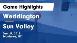 Weddington  vs Sun Valley  Game Highlights - Jan. 19, 2018