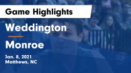 Weddington  vs Monroe Game Highlights - Jan. 8, 2021