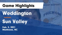 Weddington  vs Sun Valley  Game Highlights - Feb. 5, 2021