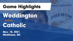 Weddington  vs Catholic Game Highlights - Nov. 18, 2021
