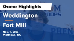Weddington  vs Fort Mill  Game Highlights - Nov. 9, 2023