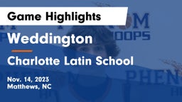 Weddington  vs Charlotte Latin School Game Highlights - Nov. 14, 2023