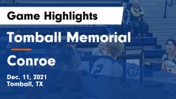 Tomball Memorial  vs Conroe  Game Highlights - Dec. 11, 2021