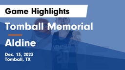 Tomball Memorial  vs Aldine  Game Highlights - Dec. 13, 2023