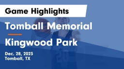 Tomball Memorial  vs Kingwood Park  Game Highlights - Dec. 28, 2023