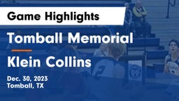 Tomball Memorial  vs Klein Collins  Game Highlights - Dec. 30, 2023