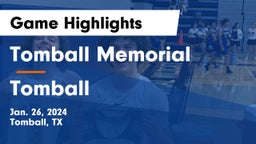 Tomball Memorial  vs Tomball  Game Highlights - Jan. 26, 2024
