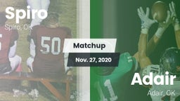 Matchup: Spiro  vs. Adair  2020