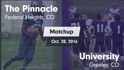 Matchup: The Pinnacle High vs. University  2016