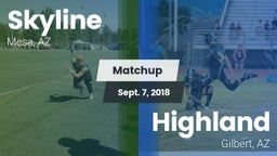 Matchup: Skyline  vs. Highland  2018