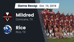Recap: Mildred  vs. Rice  2018
