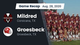 Recap: Mildred  vs. Groesbeck  2020