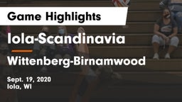 Iola-Scandinavia  vs Wittenberg-Birnamwood Game Highlights - Sept. 19, 2020