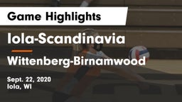 Iola-Scandinavia  vs Wittenberg-Birnamwood Game Highlights - Sept. 22, 2020