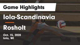 Iola-Scandinavia  vs Rosholt  Game Highlights - Oct. 15, 2020