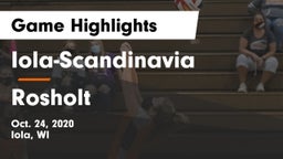 Iola-Scandinavia  vs Rosholt  Game Highlights - Oct. 24, 2020