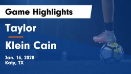 Taylor  vs Klein Cain  Game Highlights - Jan. 16, 2020
