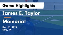 James E. Taylor  vs Memorial  Game Highlights - Dec. 19, 2020