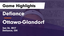 Defiance  vs Ottawa-Glandorf  Game Highlights - Jan 26, 2017