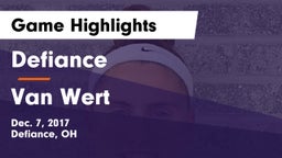 Defiance  vs Van Wert  Game Highlights - Dec. 7, 2017
