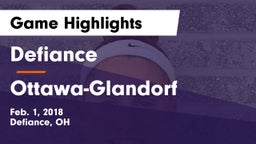 Defiance  vs Ottawa-Glandorf  Game Highlights - Feb. 1, 2018