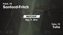 Matchup: Sanford-Fritch High vs. Tulia  2016