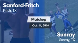 Matchup: Sanford-Fritch High vs. Sunray  2016