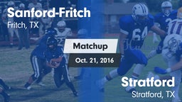 Matchup: Sanford-Fritch High vs. Stratford  2016
