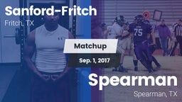 Matchup: Sanford-Fritch High vs. Spearman  2017