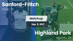 Matchup: Sanford-Fritch High vs. Highland Park  2017